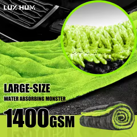 1400GSM Ultra-Thick Drying Towel for Car/Motorcycle Oversized 60x120cm Cleaning Cloth Soft High Abso