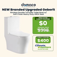 [CLIMATE VOUCHER] NEW Branded Upgraded Geberit Rimless Double Tornado Toilet Bowl w/ Soft Close Heav