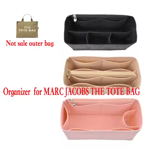 For Marc Jacobs The Tote Bag Insert Bags Organizer Makeup Handbag Organize Inner Purse Portable Base