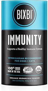 BIXBI dog vitamins supplements Immune Support Daily Cat Supplement, Powder Supplement, 2 Month Suppl