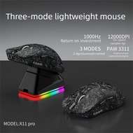 X11 Bluetooth Mouse Three Mode with Charging RGB Base