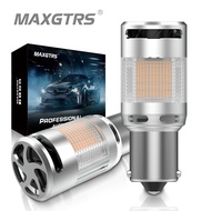 MAXGTRS 2X T20 LED Canbus No Hyper Flash W21W WY21W 7440 7440NA LED Amber Car Turn Signal Light Bulb
