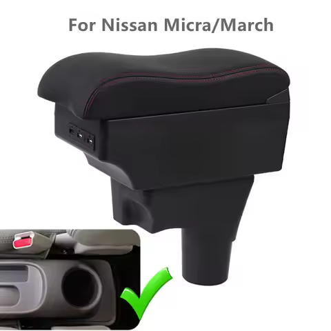 For Nissan March Micra K13 MK4 IV 2010-2023 for Nissan Sunny Car Armrest Box Central Console Store C
