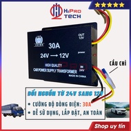 Đổi Nguồn Từ 24V Sang 12V 20A - 30A Cao Cấp Cho Ô Tô - Xe Tải Hạ Áp 24V Xuống 12V Điện Ổn Định An To