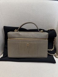 全新chanel lp 蜥蜴紋大象灰金扣 full set with receipt 可陪驗