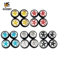 [KOZEEY] 4Pcs Rubber Tyre Wheel Rims & Tyres Set for Wltoys K969 K989 P929 1:28 Scale RC Car Replace