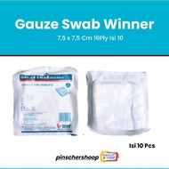 Winner Gauze Swab 7.5 x 7.5 Cm 16 Ply 10's Sterile Folding Gauze / Pack