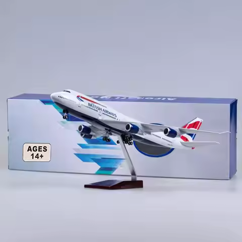 B747 Model Aircraft British Airways Miniature Plane 1:150 Scale Die-casting Airplane With Wheel LED 