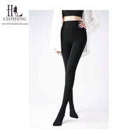 Super warm winter fleece-lined women's tights, fur-lined stretch tights.