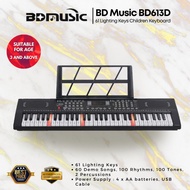 61 Keys Keyboard Children Electronic Lighting Keyboard ( BD-613D / BD613D / BD 613D / BD613 )