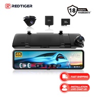REDTIGER T700 4K UHD 360° Dash Cam, 24H Parking Mode, Car DVR & Recorder