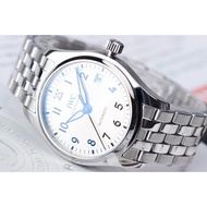 Iwc Pilot Series 36MM Silver Plate Big Three-Hand Calendar Automatic Steel Band Men's Watch iw324006