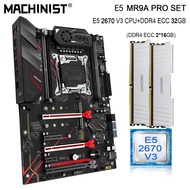 MACHINIST MR9A PRO MAX Motherboard With Xeon Kit E5 2670 V3 CPU 32GB(2*16G) DDR4 ECC RAM Memory Support Sata SSD Nvme M.2 ATX HHF1