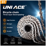 UNI ACE Bicycle Chain 9/10/11 Speed 116L Chrome Steel Wear Resistant MTB Road Bike Replacement Parts