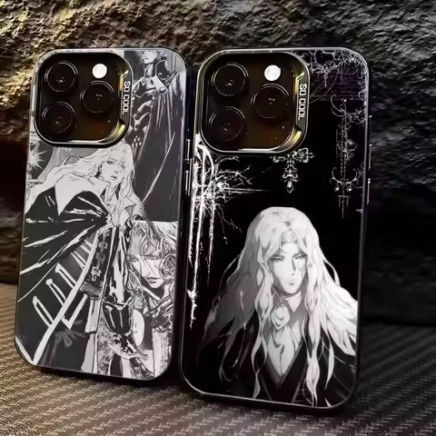 Game C-Castlevania Alucard Phone Case For iPhone 17,16,15,14,13,12,11 Plus,Pro Max,XS,Colored Silver