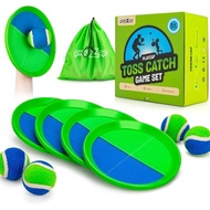 PlayZap Toss and Catch Ball Set Ultra Sturdy ABS - Family Games Christmas Stocking Stuffers Gift for