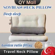 【QY Local Mall】Japanese Neck Pillow Travel Neck Pillow Travel Cushion Pillow For Neck Pain Guard Soy Neck Support Pillow Car Neck Pillow Memory Foam Hotel Pillow Small Pillow