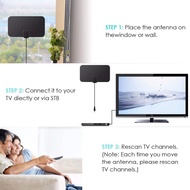 TV Aerial Newest,Freeview Indoor TV Aerial,50 Miles Digital TV Aerial 0.5mm Ultra Thin HDTV DVB-T2 A