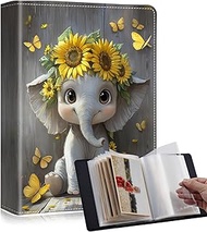 Cute 5x7 photo albums 60 Pockets 120 Photos with Strong Elastic Band, Acid-free, Moisture-proof and 