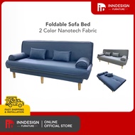 INNDESIGN 3 Seater Nano Fabric Sofa Bed With Pillow / Sofa Bed