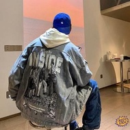 ✦Ready Stock✦ jaket jeans lelaki denim coat West Coast Oversize Denim Jacket Men's Spring/Autumn Ame