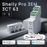 Shelly Pro 3EM 3CT63 4 Quadrant Measurement DIN Rail mounting Optical pulse indication of energy usa