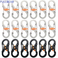 PULLBEAR Anti-theft Lock Stainless Steel Outdoor Equipment Backpack Buckle Anti-Theft Keyring Hook Camping S Type Carabiner