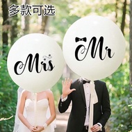 36inch Mr Mrs Balloon Wedding Decoration bride engagement white 36inch thickened oversized Mr. and M