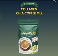 Fitgum Collagen Chia Coffee Mix - Collagen & Glutathione - Coffee Mix - Green Packaging - Coffee Ima