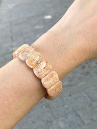 漸變粉橘色珊瑚玉手串