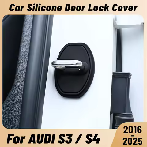 For AUDI S3 S4 2016-2025 Car Door Shock Absorber Door Lock Protector Silicone Auto Door Lock Latches