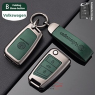【Retro Leather】Zinc Alloy Car Key Case Cover For VW Volkswagen Golf 7 MK7 Tiguan MK2 Car Keychain