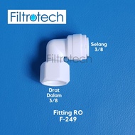 RO Fitting Threaded Inner 3/8'' - Hose 3/8'' - F249L