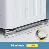 🇸🇬Ready Stock Washing Machine Base With Wheels Fridge Roller Base Refrigerator Stand Rack 360° Wheels