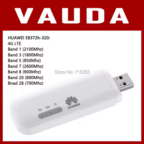 Original Unlocked Huawei E8372 150Mbps Modem 4G Wifi E8372h-320 4G LTE Wifi Modem Support 10 wifi us