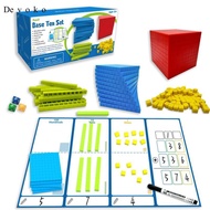 [Devoko] Base Ten Blocks with Place Value Chart Hands-on Learning-Style Math Teaching Set with Board