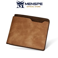MENSPE Retro Men's Simple Short Wallet PU Matte Business Wallets Coin Pouch ID Credit Cards Holders