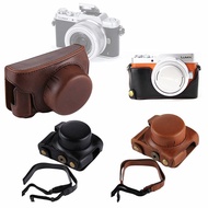 Retro PU Leather Camera Bag Half Body Case Cover For Panasonic Lumix GX950 GX900 GX880 GX850 GX800 G