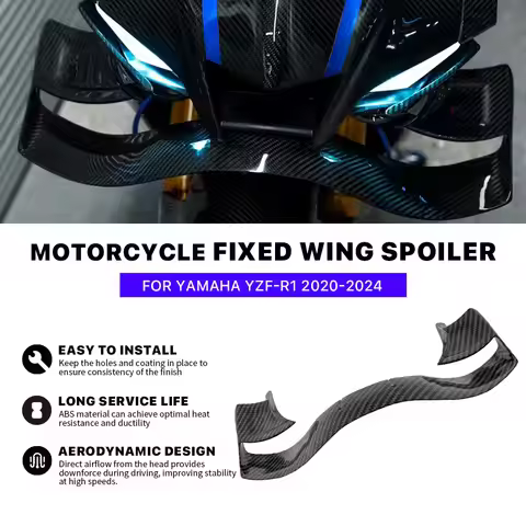 NEW R1 Motorcycle Spoiler Wing For Yamaha YZF R1M 2020 2021 2022 2023 2024 GP wing YZF-R1 Fairing Fi