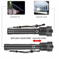 】‘ USB Powerful Xhp70.2 Flashlight Torch Super Bright Rechargeable Zoom LED Tactical Torch Xhp70 18650 Or 26650 Battery Camp Lamp