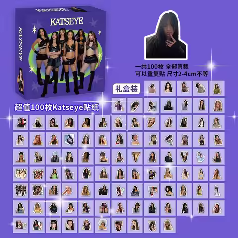 Katseye stickers Instagram girl group high looks peripheral support account book notebook DIY sticke