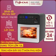 Nồi chiên không dầu Nhập Khẩu FUJIHOME A12D 12L Nồi chiên công nghệ RAPID AIR - Điều khiển cảm ứng