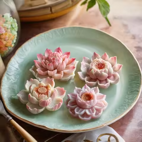 3D Lotus Candle Silicone Mold Lotus Seed Flower Candle Mold Mousse Cake Silicone Mould Resin Mold Ca