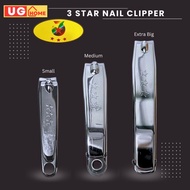 UG 3 Star Stainless Steel Nail Clipper Cutter Nail Clipper  Penyepit Kuku Pemotong Kuku 指甲剪