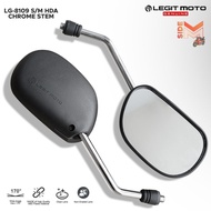 HONDA RS 125 LEGITMOTO SIDE MIRROR CHROME STEM ROTATABLE CLEAR AND NON-GRADED LENS