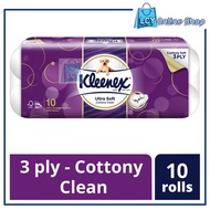 Kleenex Ultra Soft Toilet Tissue Cushiony Soft 3Ply x 10 Rolls