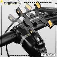 MAG Bicycle Phone Holder, Aluminum Alloy Black Mobile Phone Holder, Adjustable Universal Phone Stand