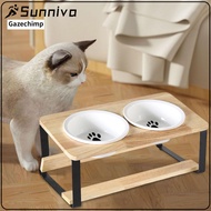 Elevated Cat Bowls Raised Cat Food Bowl for Food and Water Durable Puppy Dish Pet Feeder Tilted for 
