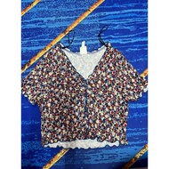 Woman Top Flowers Tshirt