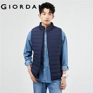 Giordanoผู้ชาย เสื้อแจ็คเก็ตผ้าฝ้ายคอปกแขนกุดสีทึบ Free Shipping 13072815